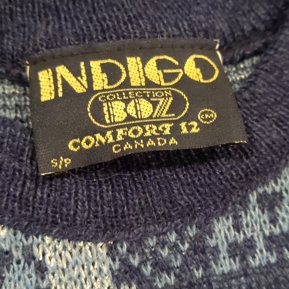 𝅺vintage oversized blue knit sweater small - Picture 7 of 8